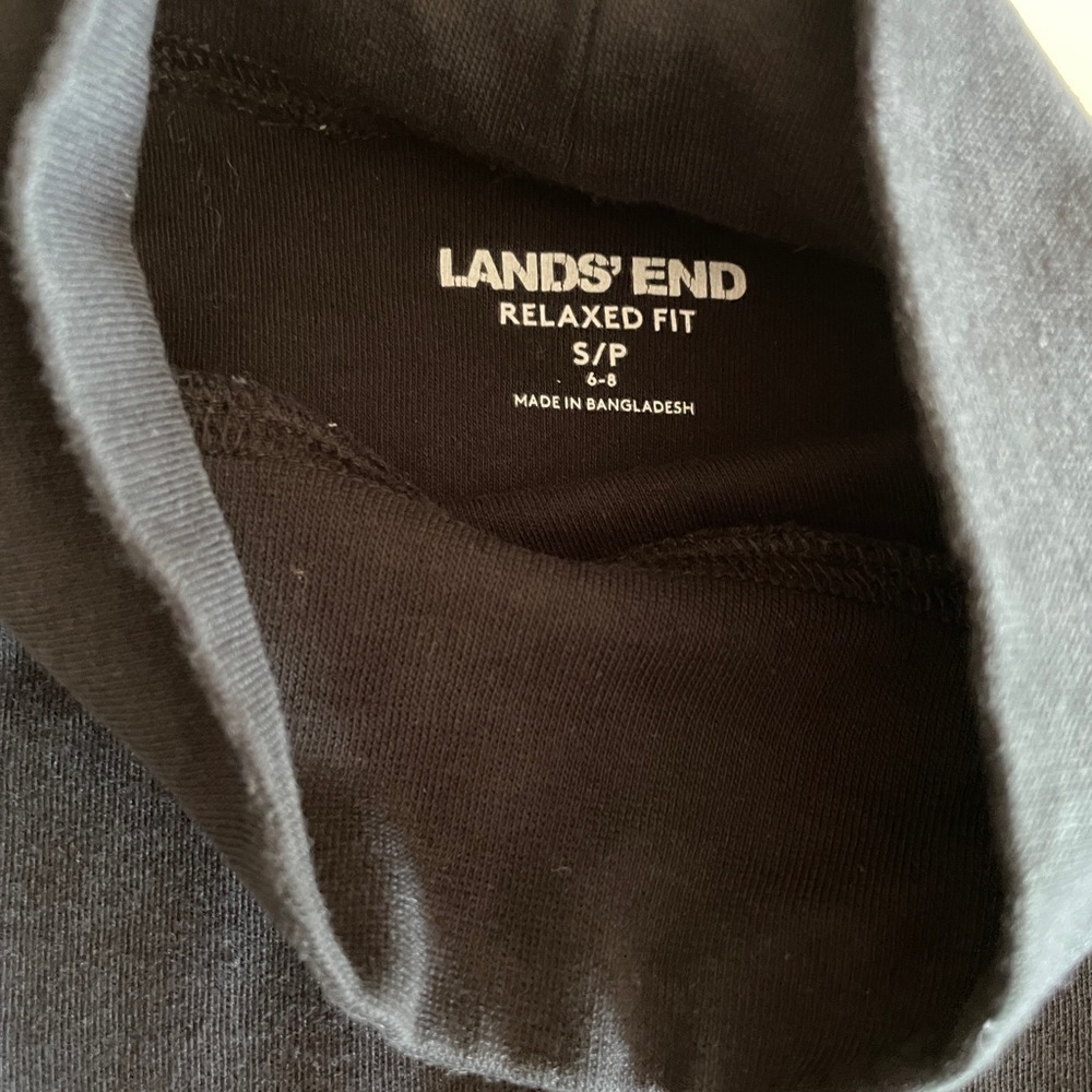 Lands’ End Black Mock Neck Long Sleeve Top Relaxed Fit - Size S - Picture 7 of 7